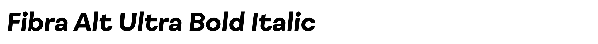Fibra Alt Ultra Bold Italic image